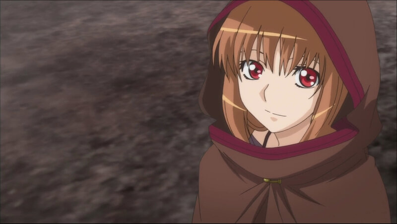 anime girl in brown cloak