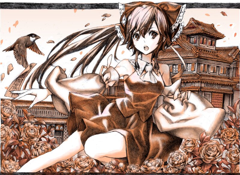 Anime Girl in Brown Dress — Dramatic