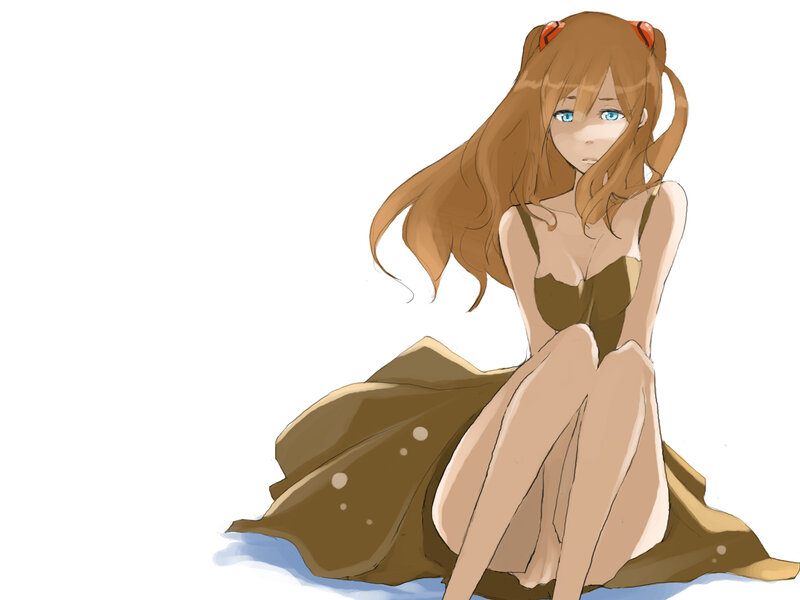 anime girl in brown dress