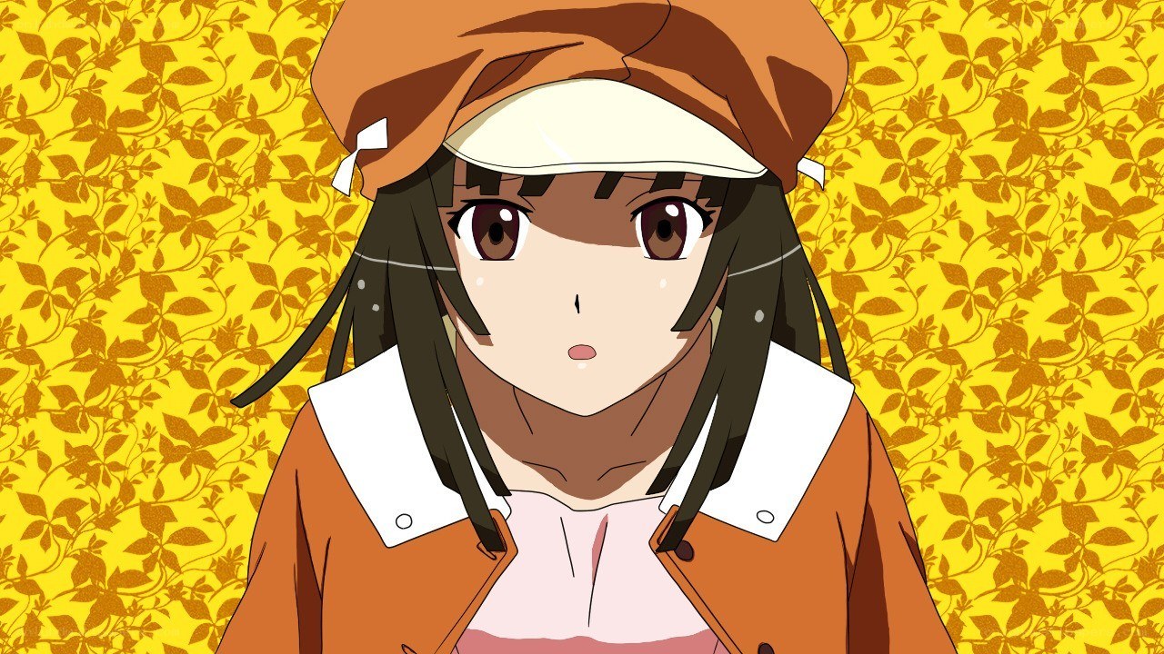 anime girl in brown hat