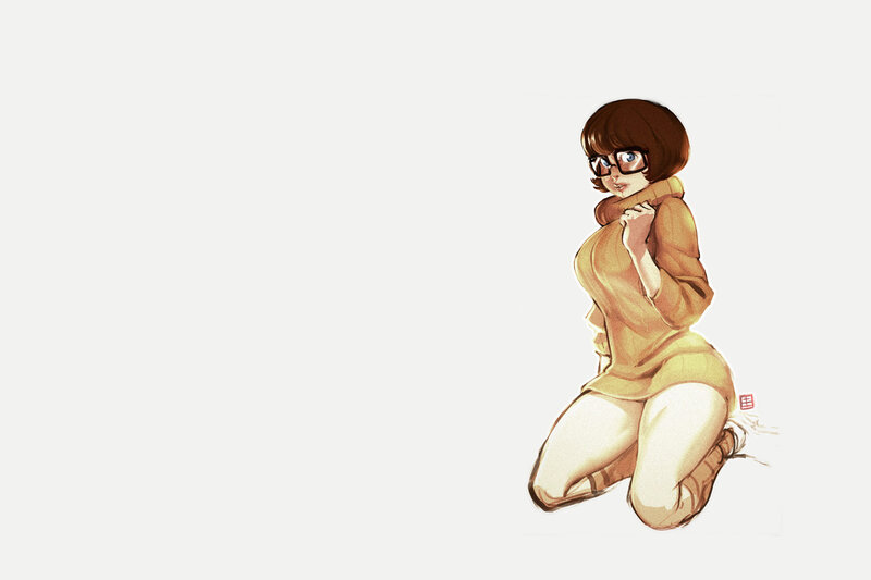 anime girl in brown sweater