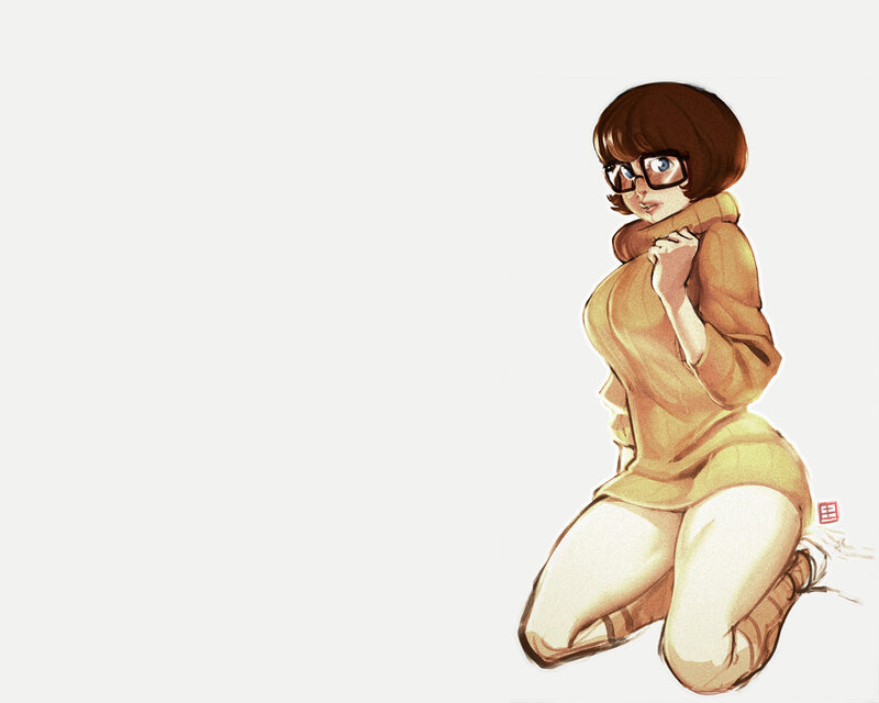 anime girl in brown sweater