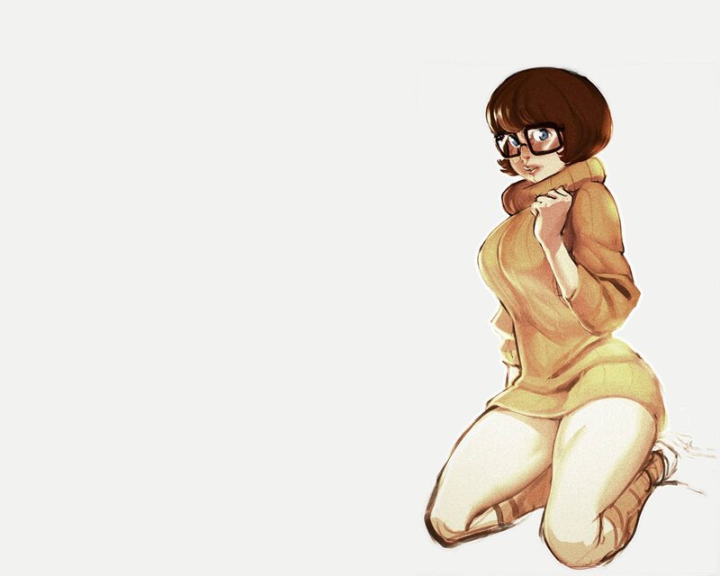 anime girl in brown sweater