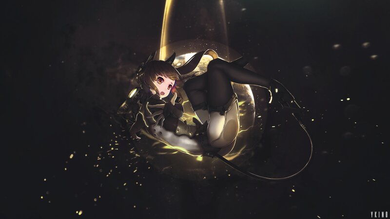 Anime Girl in Bubble — Black