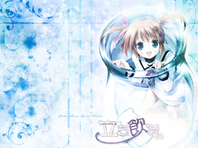 Anime Girl in Bubble — Blue