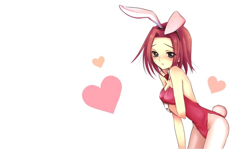 anime girl in bunny costume