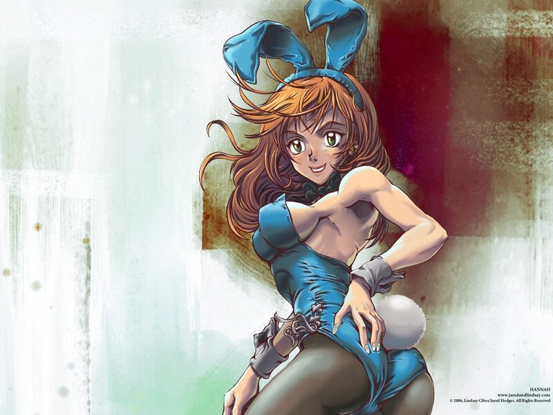 anime girl in bunny costume