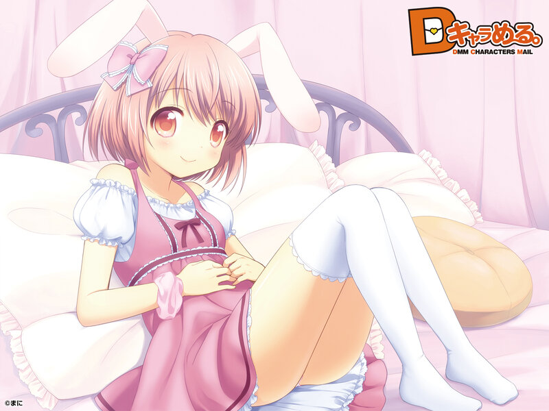 Anime Girl in Bunny Costume — Pink, Calm