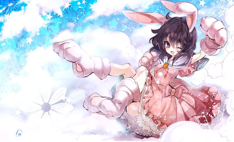 Anime Girl in Bunny Costume — Pink, Dreamy