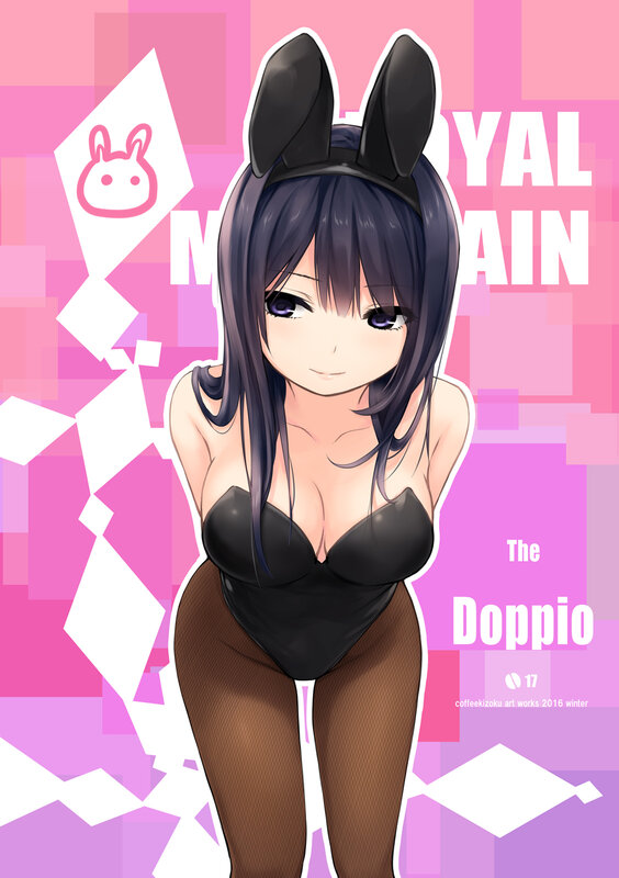 Anime Girl in Bunny Costume — Pink, Playful, Winter