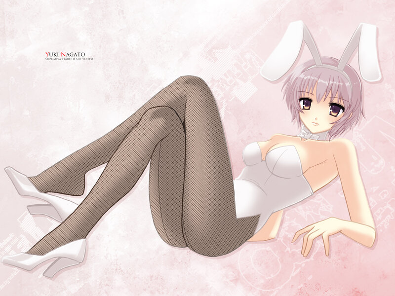 Anime Girl in Bunny Costume — Pink, Sedate