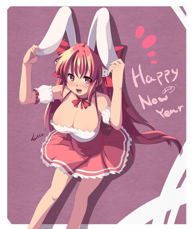 Anime Girl in Bunny Costume — Purple, Festive