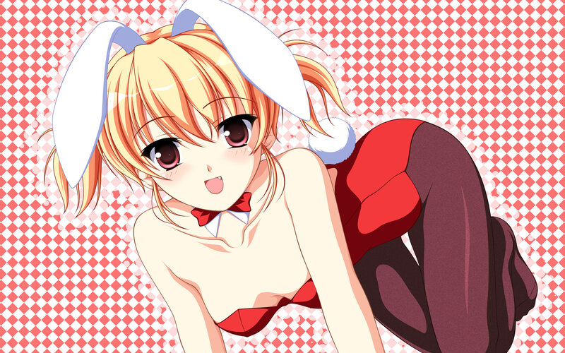 Anime Girl in Bunny Costume — Red