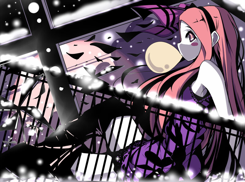Anime Girl in Cage — Purple