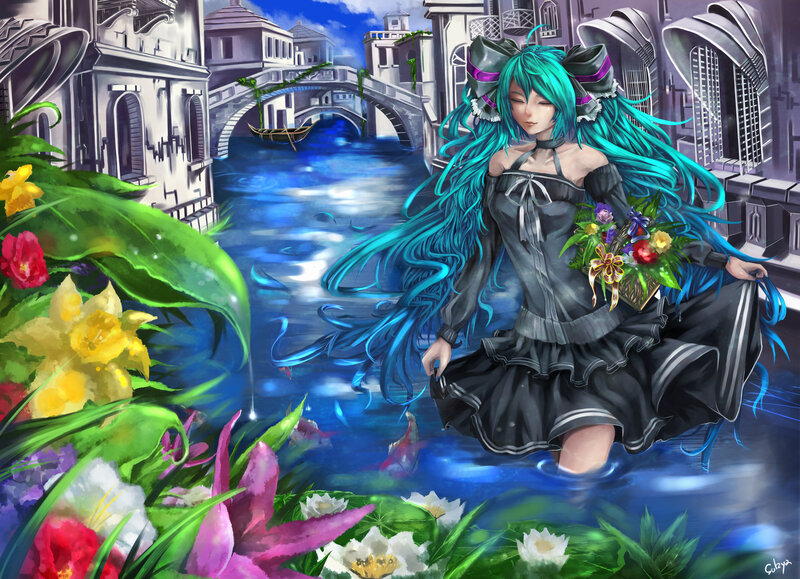 Anime Girl in Canal