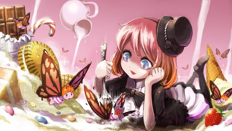 anime girl in candy land
