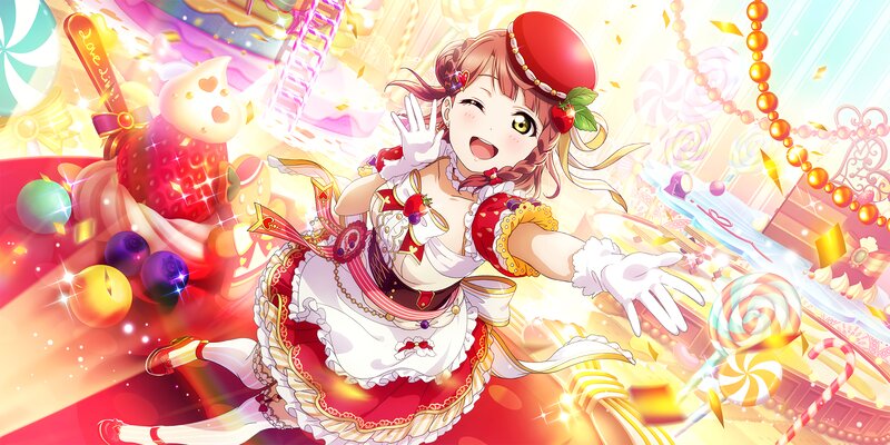 Anime Girl in Candy World — Red