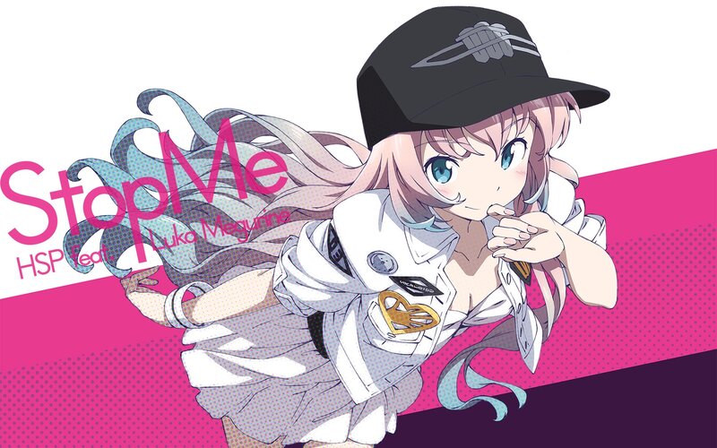 Anime Girl in Cap — Pink