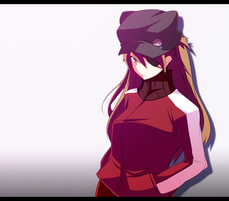 Anime Girl in Cap — Purple