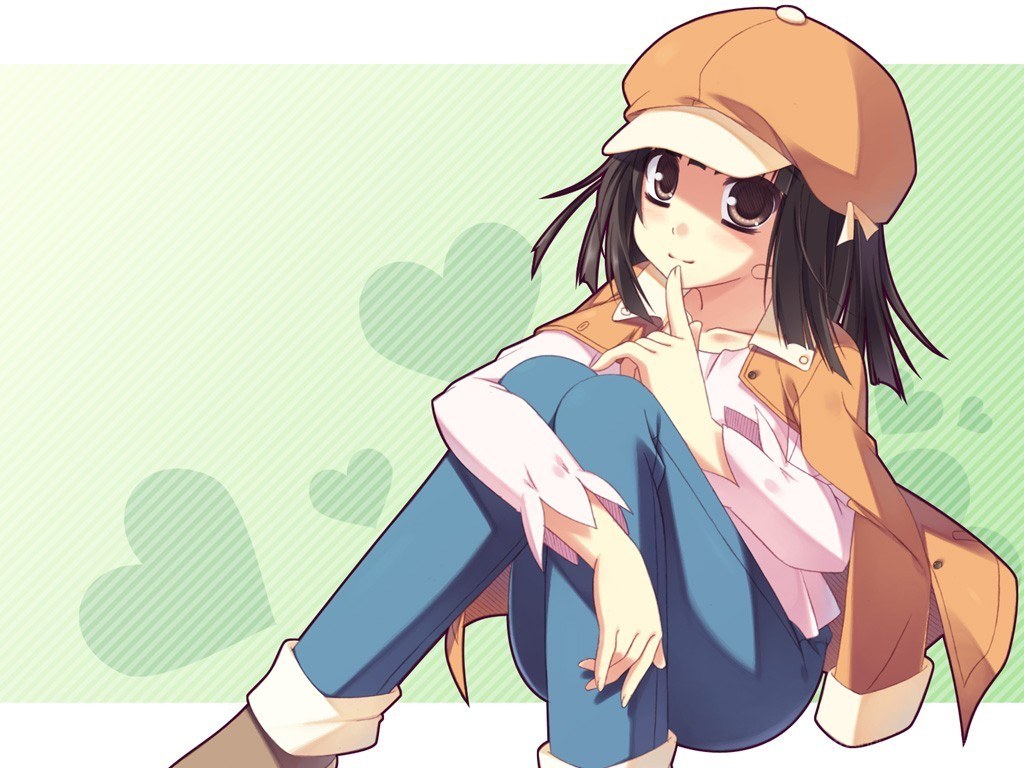 anime girl in cap