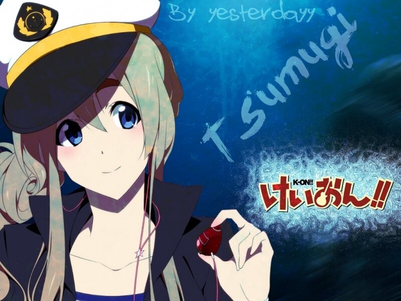 Anime Girl in Captain Hat — Blue
