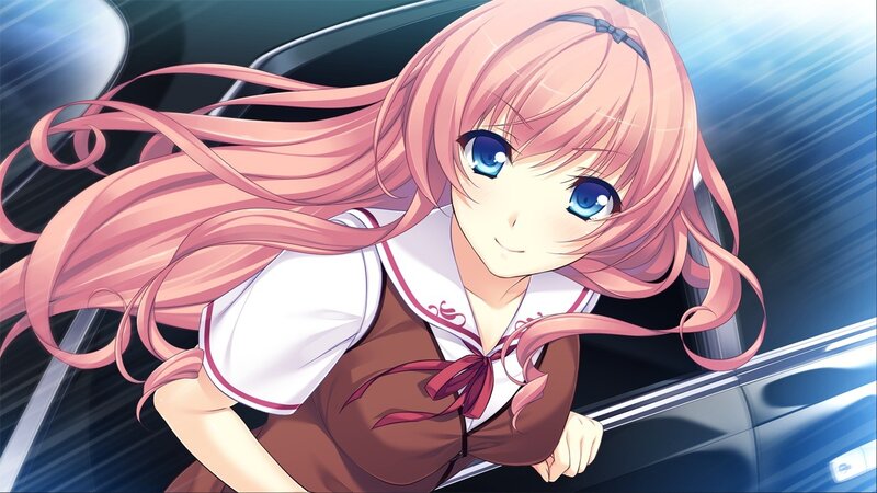 anime girl in car