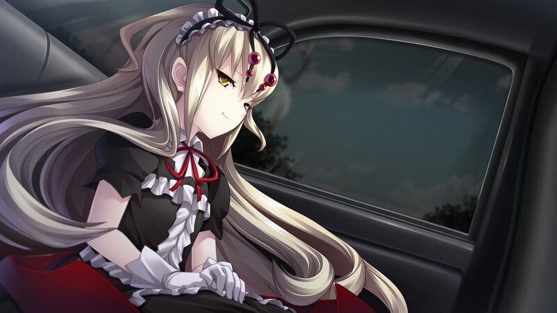 Anime Girl in Car — Black