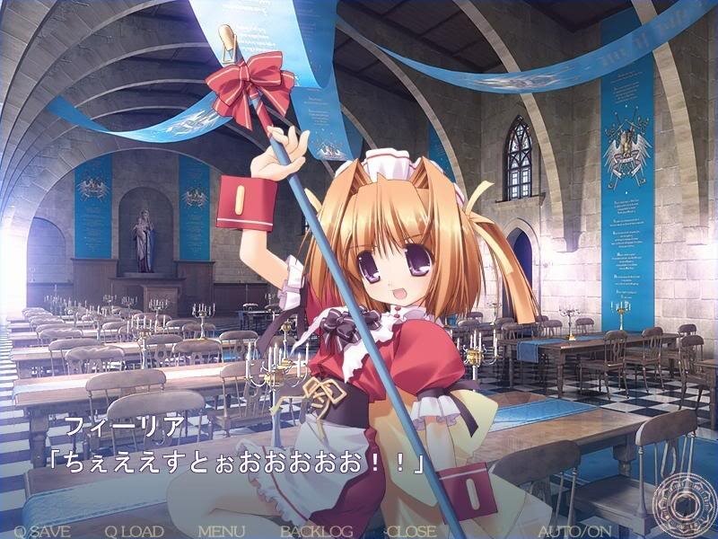 Anime Girl in Castle Hall