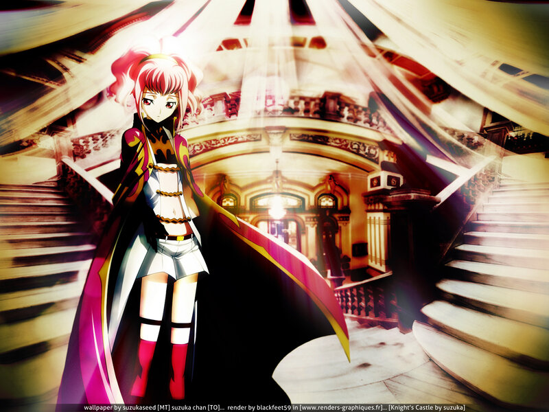 Anime Girl in Castle — White