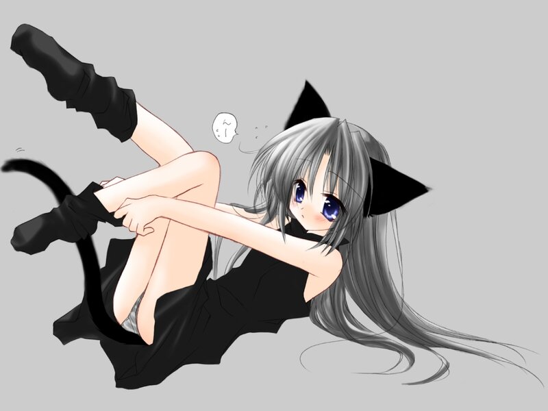 anime girl in cat costume