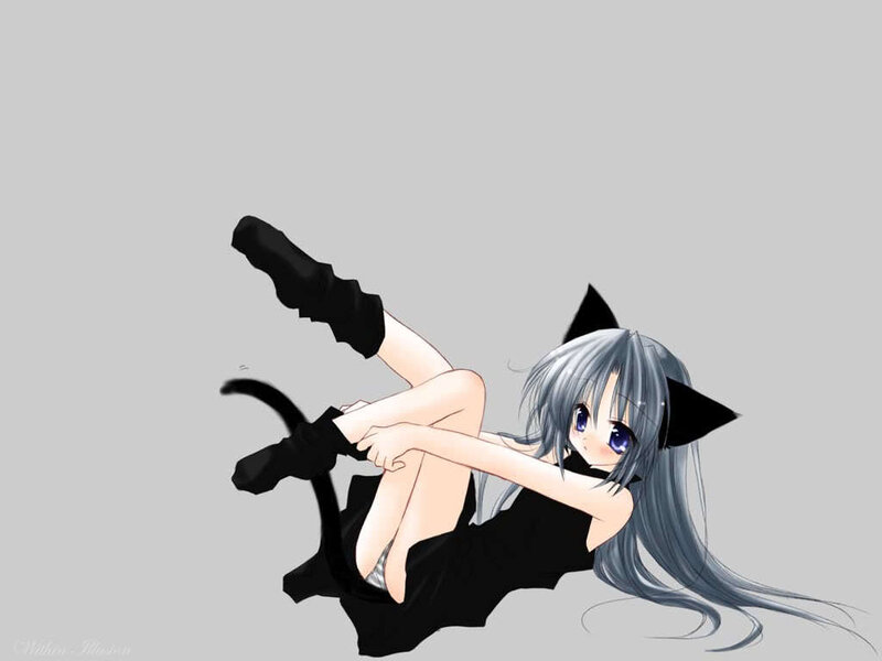 anime girl in cat costume