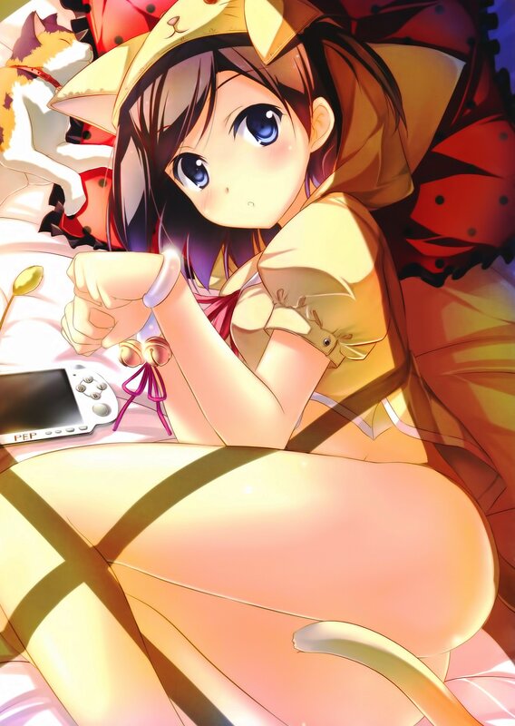 anime girl in cat costume