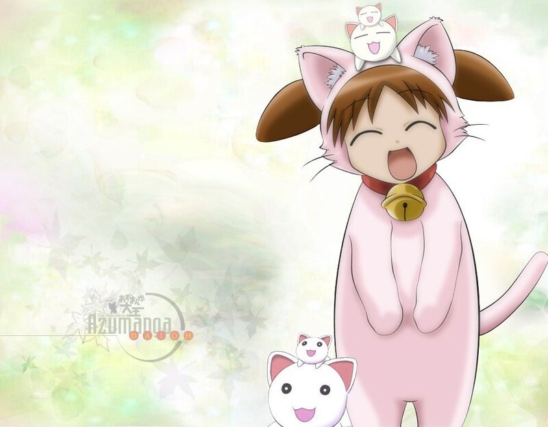 Anime girl in cat costume