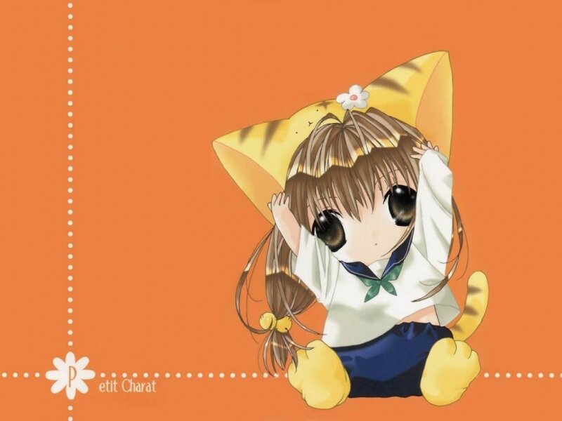 anime girl in cat costume