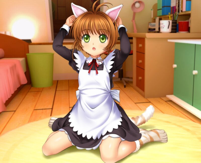 Anime Girl in Cat Costume — Brown