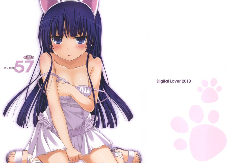 Anime girl in cat ears