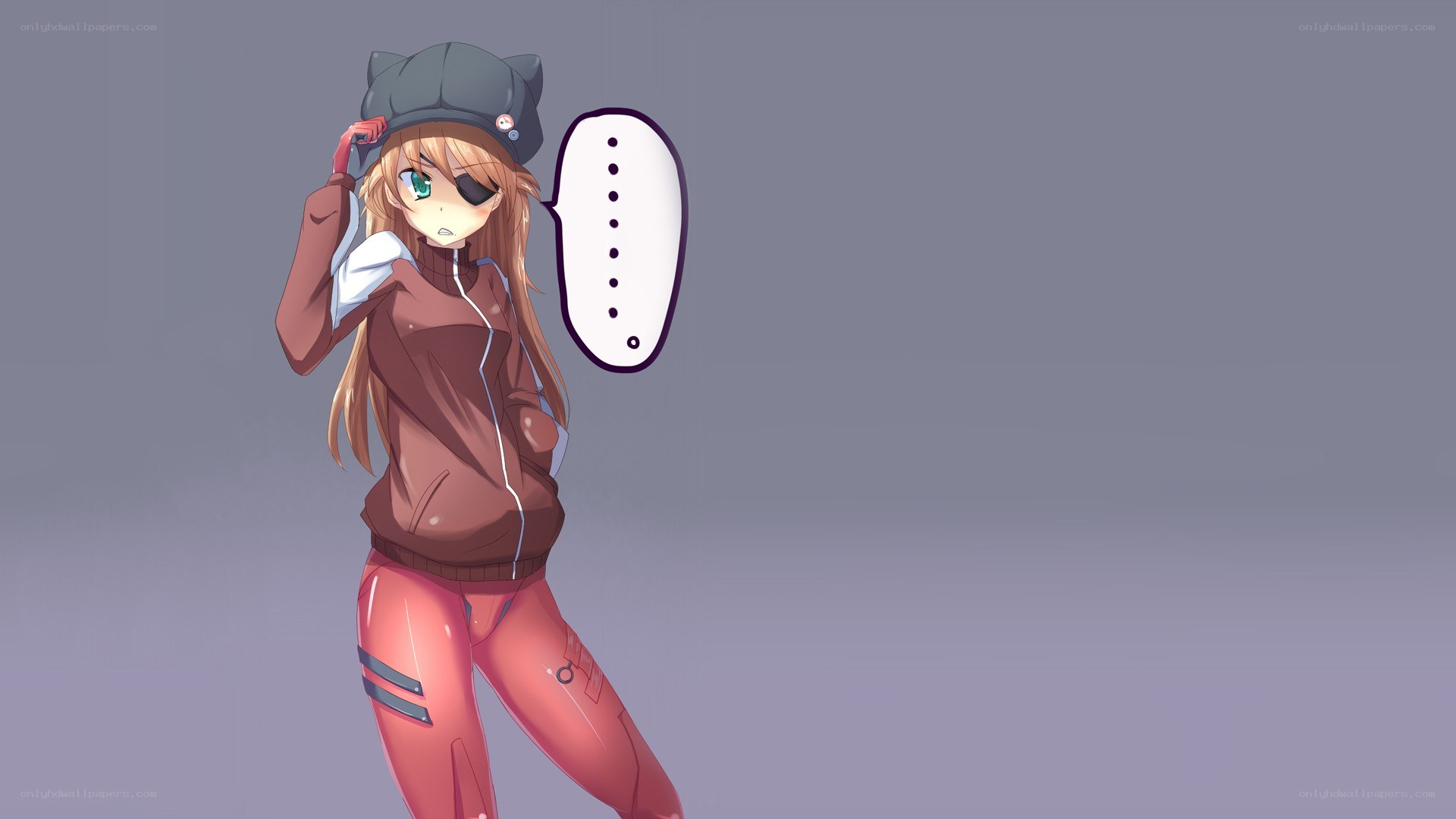anime girl in cat hat