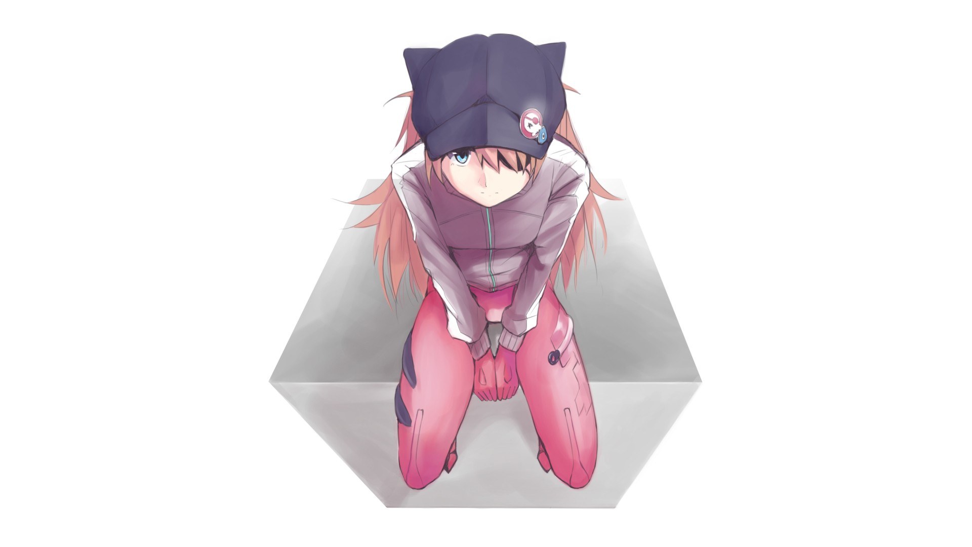 anime girl in cat hat