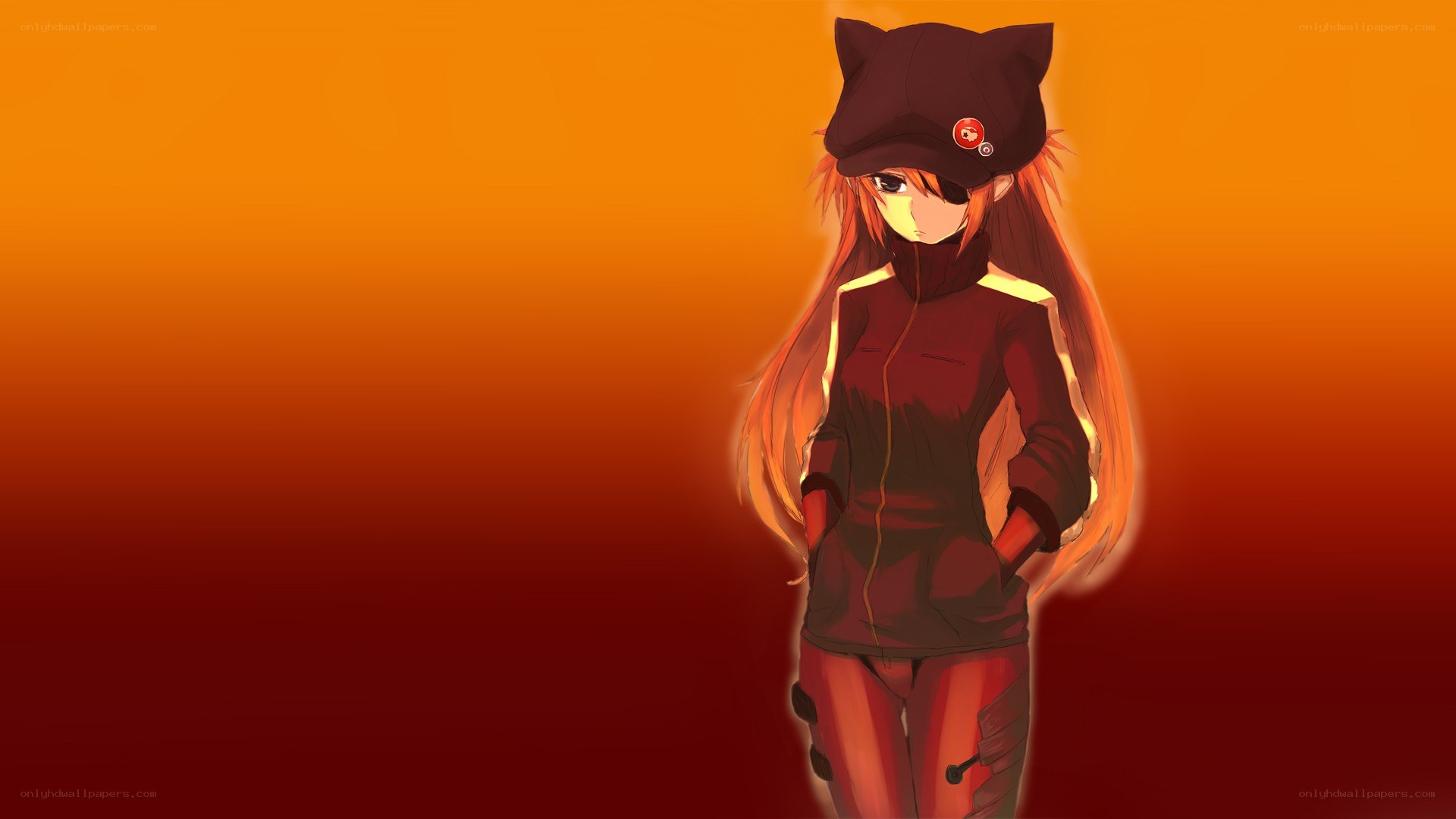 anime girl in cat hat