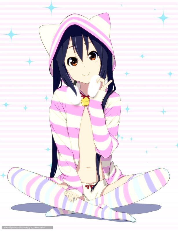 anime girl in cat onesie