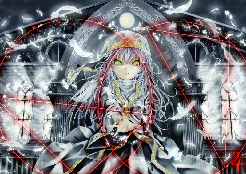 Anime Girl in Cathedral