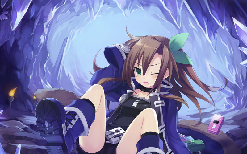 Anime Girl in Cave — Purple