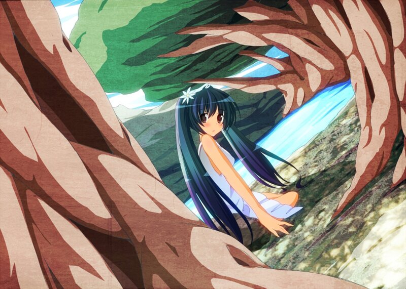 Anime Girl in Cave