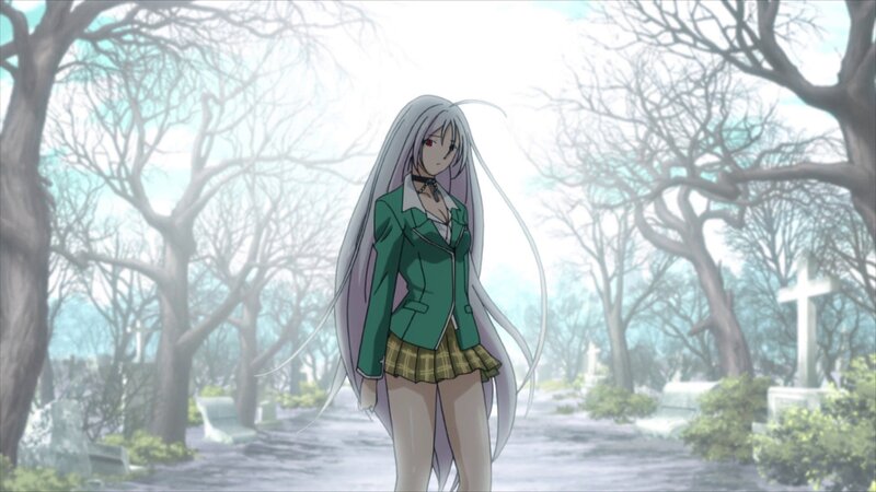 Anime Girl in Cemetery
