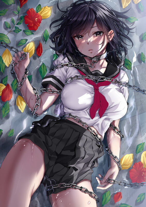 Anime Girl in Chains — White