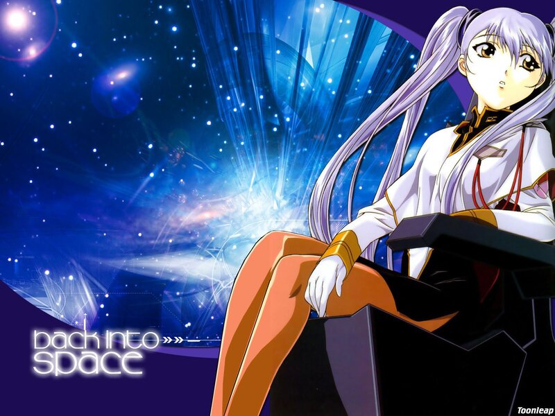 Anime Girl in Chair — Blue, Dramatic, Night, Space