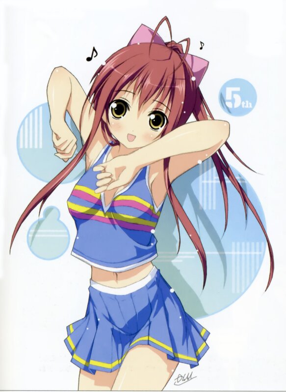 anime girl in cheer outfit