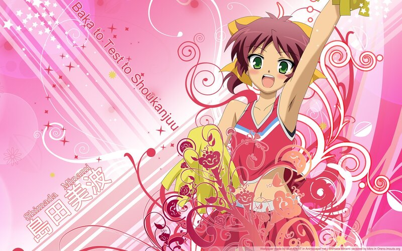 Anime Girl in Cheer Outfit — Pink, Energetic