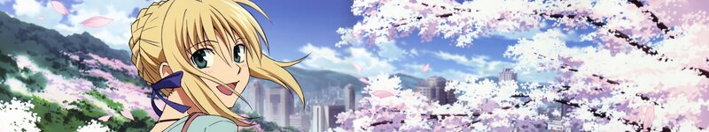 Anime girl in cherry blossom scene