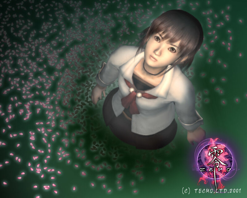 Anime girl in cherry blossoms